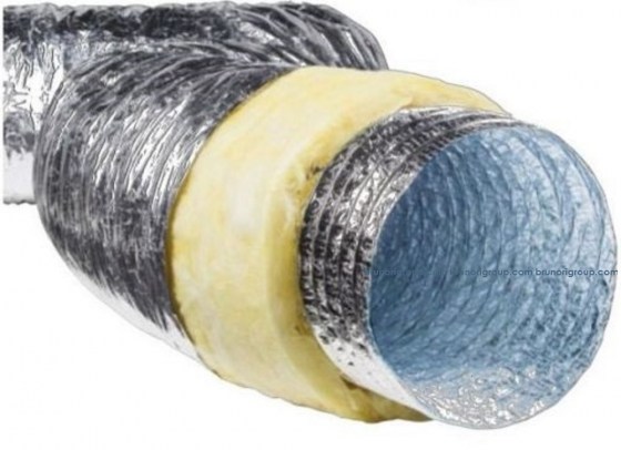 Tubo Flessibile alluminio isolato lana di vetro classe 0 VMC 10 metri DN 508