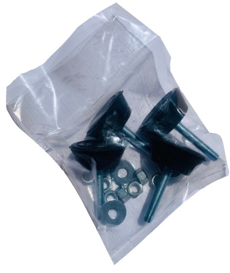 Kit Antivibranti a pavimento in gomma nera e naturale con rondelle e dadi