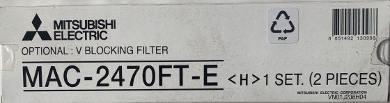 Filtro condizionatore Mitsubishi Electric Climatizzazione MSZ-EF/AP - SF - MFZ-KJ MAC 2470 FT-E