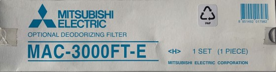 Filtro condizionatore Mitsubishi Electric Climatizzazione MSZ-FH MAC 3000-FT-E Filtro deodorizzante