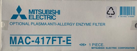 Filtro Condizionatore Mitsubishi Electric Climatizzazione MSZ FD MAC 417 FT-E Plasma Anti Allergy
